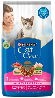 Foto de Cat Chow Gatitos Pescado, Carne y Leche