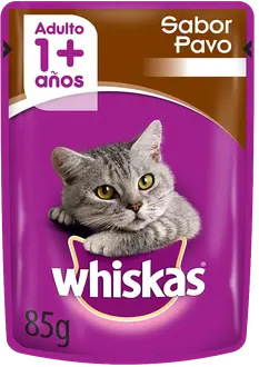 Foto de Whiskas Sobrecito Gato Adulto sabor Pavo en Salsa 12 x 85g