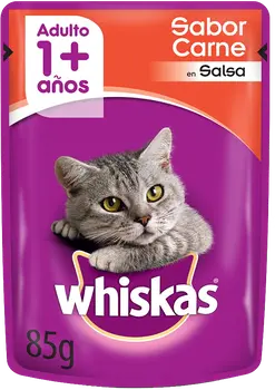 Imagen de Whiskas Sobrecito Gato Adulto sabor Carne en Salsa 12 x 85g