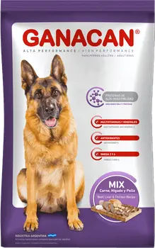 Imagen de Ganacan Perros Adultos Mix Carne, Hígado y Pollo
