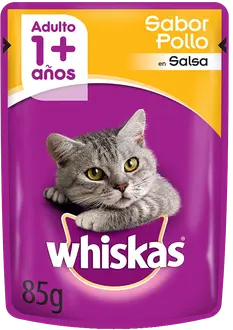 Foto de Whiskas Sobrecito Gato Adulto sabor Pollo en Salsa 12 x 85g