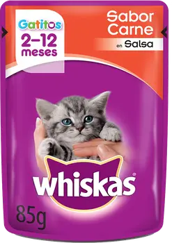 Imágen de Whiskas Sobrecito Gatitos sabor Carne en Salsa 12 x 85g