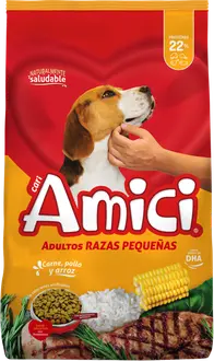 Foto de Cari Amici Perro Adulto de Raza Pequeña Sabor Carne, Pollo y Arroz