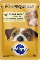 Imágen de Pedigree Sobres Perro Adulto de Raza Pequeña En Salsa Sabor Pollo 12 x 100g
