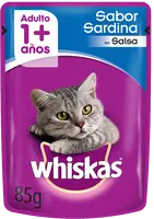 Imágen de Whiskas Sobrecito Gato Adulto sabor Sardina en Salsa 12 x 85g