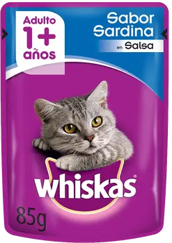 Imagen de Whiskas Sobrecito Gato Adulto sabor Sardina en Salsa 12 x 85g