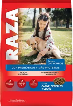 Imagen de Raza Perro Cachorro sabor Carne, Cereales y Leche